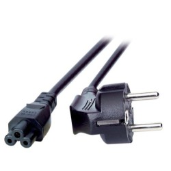 Power Cable Schuko 90 graden to C5 180 graden, black, 1.