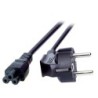 Power Cable Schuko 90 graden to C5 180 graden, black, 1.