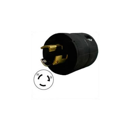 Hubbell HBL4723VBK NEMA L5-15 Male Plug - Valise, Black