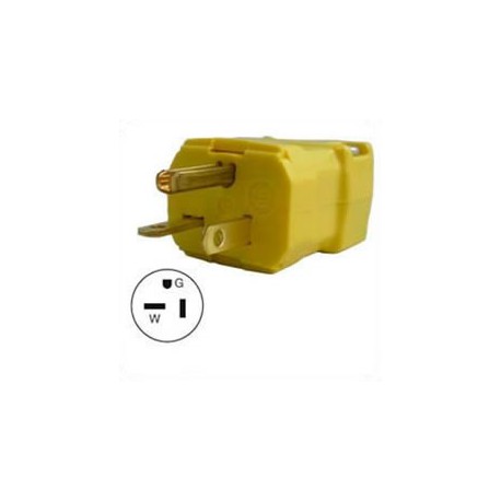 Hubbell HBL5364VY NEMA 5-20 Male Plug - Valise, Yellow