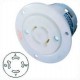 Hubbell HBL2416 NEMA L14-20 Flanged Female Outlet - White