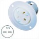 Hubbell HBL5679C NEMA 6-15 Flanged Female Outlet - White