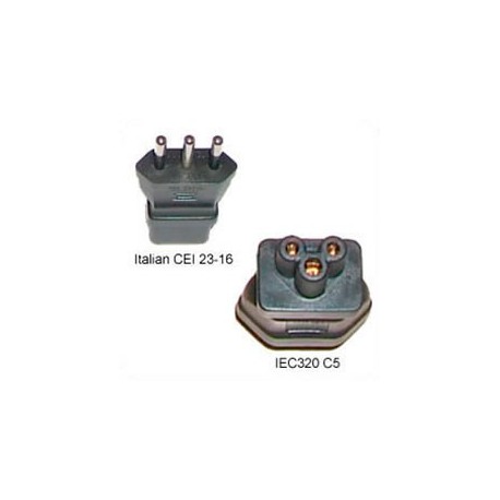 Italy CEI 23-16 Male Plug to C5 Female Connector 2.5 Amp 250