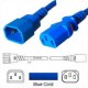 Blue Power Cord C14 Male to C13 Female 1.2 Meter 10 Amp 250