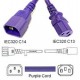 Purple Power Cord C14 Male to C13 Female 0.3 Meter 10 Amp 250