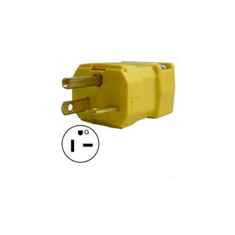 Hubbell HBL5464VY NEMA 6-20 Male Plug - Valise, Yellow