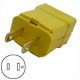 Hubbell HBL5865VY NEMA 1-15 Male Plug - Valise, Yellow