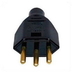 Brazil NBR 14136 10 Amp 250 Volt Black Straight Entry Male Plug