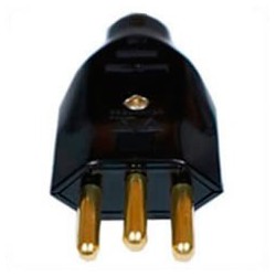 Brazil NBR 14136 20 Amp 250 Volt Black Straight Entry Male Plug