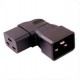 IEC 60320 C20 Plug to IEC 60320 C19 Right Angle Connector Block