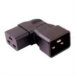 IEC 60320 C20 Plug to IEC 60320 C19 Right Angle Connector Block