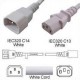 White Power Cord C14 Male to C13 Female 1.5 Meter 10 Amp 250