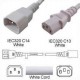White Power Cord C14 Male to C13 Female 2.0 Meters 10 Amp 250