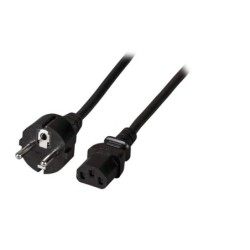 Power Cable CEE7 7 180 graden to C13 black, 2m