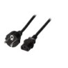 Power Cable CEE7 7 180 graden to C13 black, 2m