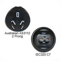 Australian AS 3112 Male Plug to C7 Female Connector 2.5 Amp 250