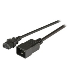 Extension Power Cable C13 to C20 F to M black, 1.