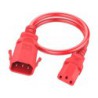 C14 to C13 P-Lock, 2,0 m Red, 10a/250v, H05VV-F 1,00 Power Cord