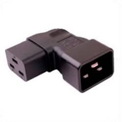 IEC 60320 C20 Plug to IEC 60320 C19 Connector Right Angle Block