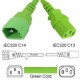 Green Power Cord C14 Male to C13 Female 4.0 Meters 10 Amp 250