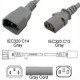 Gray Power Cord C14 Male to C13 Female 0.6 Meters 10 Amp 250
