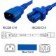 Blue Power Cord C14 Male to C15 Female 1.0 Meter 10 Amp 250
