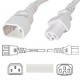 White Power Cord C14 Male to C15 Female 2.5 Meter 10 Amp 250
