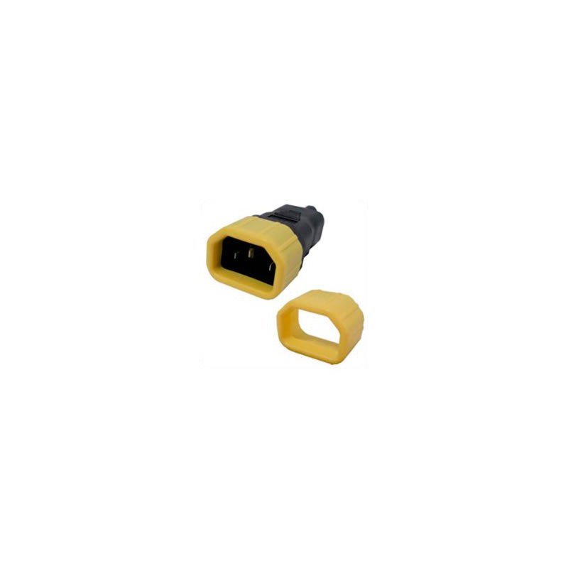 Secure Sleeve C14 in to C13 Yellow