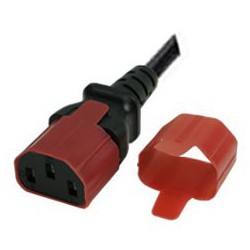 Secure Sleeve C14 into C13 with Tab Red