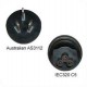 Australian AS 3112 Male Plug to C5 Female Connector 2.5 Amp 250