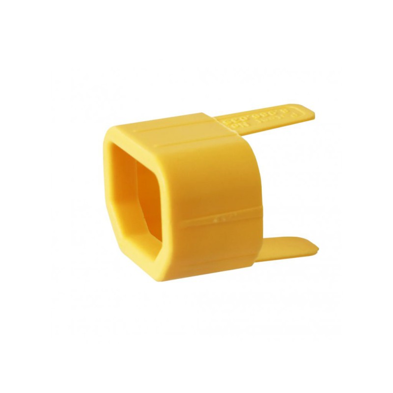 Secure Sleeve C14 in to C13 with Tab Yellow