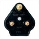 India BS546 5 Amp 250 Volt Black Down Angle Entry Male Plug