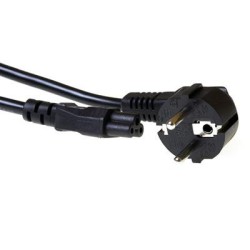Power Cable Schuko 90 to C5 180 black, 2m