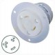 Hubbell HBL2616 NEMA L5-30 Flanged Female Outlet - White