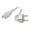 Power Cable Schuko 90 graden to C7 180 graden grey, 2.