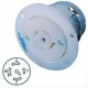 Hubbell HBL2516 NEMA L21-20 Flanged Female Outlet - White