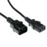 Extension Power Cable C13 to C14M to F black 1.