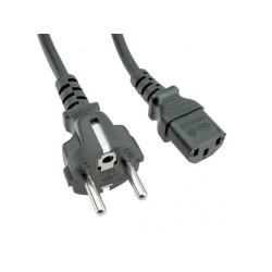 Power Cord Schuko C13 black, 1.