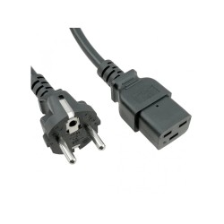 Power Cord Schuko C19 black, 1.