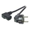 Power Cable Schuko recht to C13 90 graden black, 2m