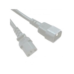 Power Cord C14 to C13 white, 1m