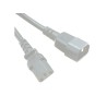 Power Cord C14 to C13 white, 1m