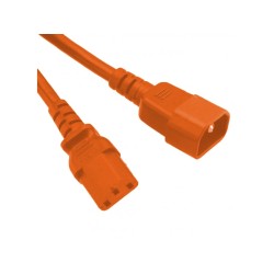 Power Cord C14 to C13 orange, 1m