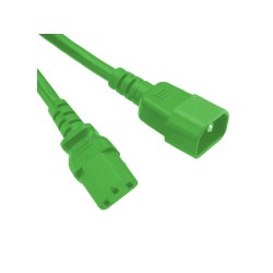 Power Cord C14 to C13 green, 1m