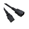 C14 Male to C5 Female 1.0 Meter 2.5 Amp 250 Volt 18/3 SJT Black