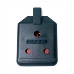 India 15 Amp 250 Volt Black Up Angle Entry Female Connector