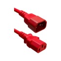 Yellow Power Cord C14 Male to C13 Female 2.0 Meters 10 Amp 250