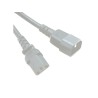 Power Cord C14 to C13 white, 2m