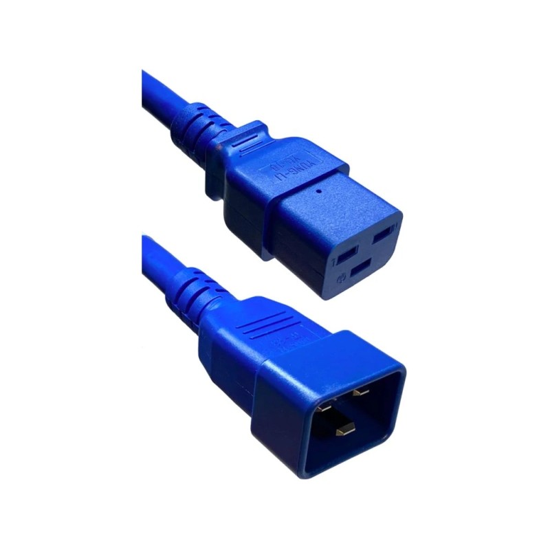 Blue Power Cord C14 Male to C13 Female 1.8 Meters 10 Amp 250