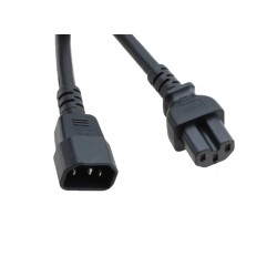 C14 to C15 Black 0,6 m / 2' 15a/250v, 14/3 SJT Power Cord
